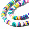 Handmade Polymer Clay Beads Strands CLAY-R089-4mm-107-2