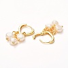 Natural Freshwater Pearl Hoop Earrings for Women EJEW-JE04630-02-3