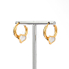 Elegant Heart Stainless Steel Hoop Earrings PA2718-3