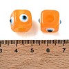 Resin Evil Eye European Beads RESI-A021-19-3