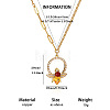 Brass Rhinestone Pendant 304 Stainless Steel Chain Necklaces for Women WG20590-05-1