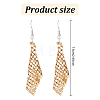 7 Pairs 7 Colors Aluminum Mesh Sequin Rhombus Dangle Earrings for Women EJEW-AN0001-71-2