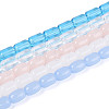 Imitation Jade & Transparent Glass Beads Strands GLAA-N058-4x6mm-A01-1