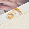 Textured Triangle Brass Hoop Earrings EZ7437-5
