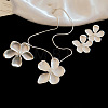 Alloy & Brass Pendant Necklace & Stud Earrings & Ring Sets for Women WG98584-02-1