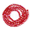 Opaque Solid Color Electroplate Glass Beads Strands EGLA-A039-P2mm-B02-3