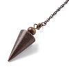 Brass Dowsing Pendulum Big Pointed Cone Pendants KK-H491-04R-2