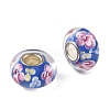 Lampwork & Brass Core European Beads LAMP-P019-01P-32-2