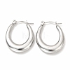 304 Stainless Steel Chunky Oval Hoop Earrings for Women EJEW-F283-08P-1
