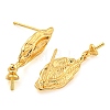 Rack Plating Brass Studs Earrings Finding KK-T072-09G-2