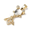 Brass Micro Pave Cubic Zirconia Pendants KK-K375-27G-19-2