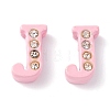 Spray Painted Zinc Alloy Slide Charms ALRI-WH0005-13J-2