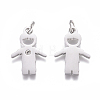 316 Surgical Stainless Steel Pendants STAS-L242-03-3