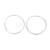 925 Sterling Silver Huggie Hoop Earrings EJEW-C179-05A-S-4