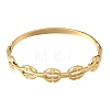 304 Stainless Steel Oval Ring Hinged Cuff Bangles for Women SA-CBAF851-07G-4