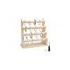 4-Tier Assembled Wood Bracelets/Bangles Display Riser Stands BDIS-WH0008-15-7