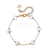 Butterfly ABS Imitation Pearl Beads Link Bracelets BJEW-JB13905-2