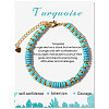 Adjustable Synthetic Turquoise Bead Bracelets PW-WG4E155-01-1-1