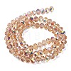 Electroplate Transparent Glass Beads Strands EGLA-A046-01C-22-3