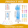 12 Styles Opaque & Transparent Glass Twist Bugle Beads GLAA-ME0001-47-2