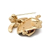 Golden Alloy Enamel Brooch LS-JEWB-K018-32K-G-2