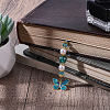 Glass & ABS Plastic Imitation Pearl & Acrylic Bead Bookmark AJEW-CP00020-4