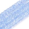 Crackle Transparent Glass Beads Strands GLAA-N069-03A-03-1