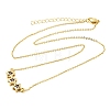 Brass Glass Triple Star Pendant Necklaces KK-CBAB173-03G-07-4
