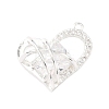 Brass Micro Pave Clear Cubic Zirconia Pendants KK-C168-01S-1