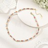 Natural Mixed Gemstone Heishi Beaded Necklaces for Women NJEW-JN06423-1