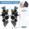 Flower Pattern Polyester Embroidered Lace Appliques DIY-WH0308-455C-2