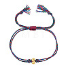304 Stainless Steel Alphabet Bead Adjustable Bracelets IC6774-19-1