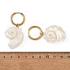 Natural Sea Shell Dangle Hoop Earrings EJEW-JE07355-4