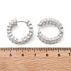 Brass Micro Pave Cubic Zirconia Huggie Hoop Earrings EJEW-K083-37P-B-3