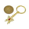 Butterfly Alloy with Cubic Zirconia Pendant Keychain KEYC-JKC00847-4