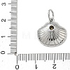 304 Stainless Steel & Crystal Rhinestone Pendants STAS-G391-02P-02-3