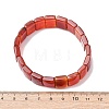 Dyed & Heated Natural Carnelian Faceted Beaded Stretch Bracelets for Women BJEW-K251-08C-5