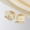 Brass & Glass Hoop Earrings EJEW-Q014-12G-4