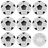 10Pcs Sports Balls Alloy Rhinestone Cabochons FIND-SC0023-42-1