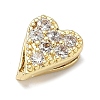 Brass Micro Pave Clear Cubic Zirconia Beads KK-I476-20G-02-2