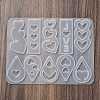 Heart Earrings Pendants DIY Silicone Mold DIY-Q033-06A-4