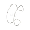 Non-Tarnish 304 Stainless Steel Hollow Open Cuff Bangles for Women BJEW-S155-04P-7