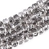 Electroplate Transparent Glass Beads Strands X-EGLA-N022-04A-D02-1