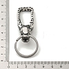 Tibetan Style 316 Surgical Stainless Steel Fittings with 304 Stainless Steel Key Ring FIND-Q101-10AS-01-3