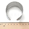 304 Stainless Steel Cuff Bangles for Women BJEW-Z096-06P-5