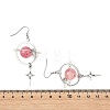 Natural Green Jade & Alloy Pendant Dangle Earrings EJEW-TA00818-03-5