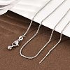 1MM Brass Box Chain Adjustable Slider Necklaces KK-H533-10B-P-2