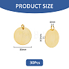 30Pcs Brass Pendants FIND-FH0009-75A-2