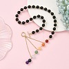 Chakra Gemstone Round Beaded Necklaces with 304 Stainless Steel OT Clasps NJEW-JN06348-1