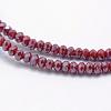 Electroplate Opaque Glass Beads Strands EGLA-J144-PL-B04-3